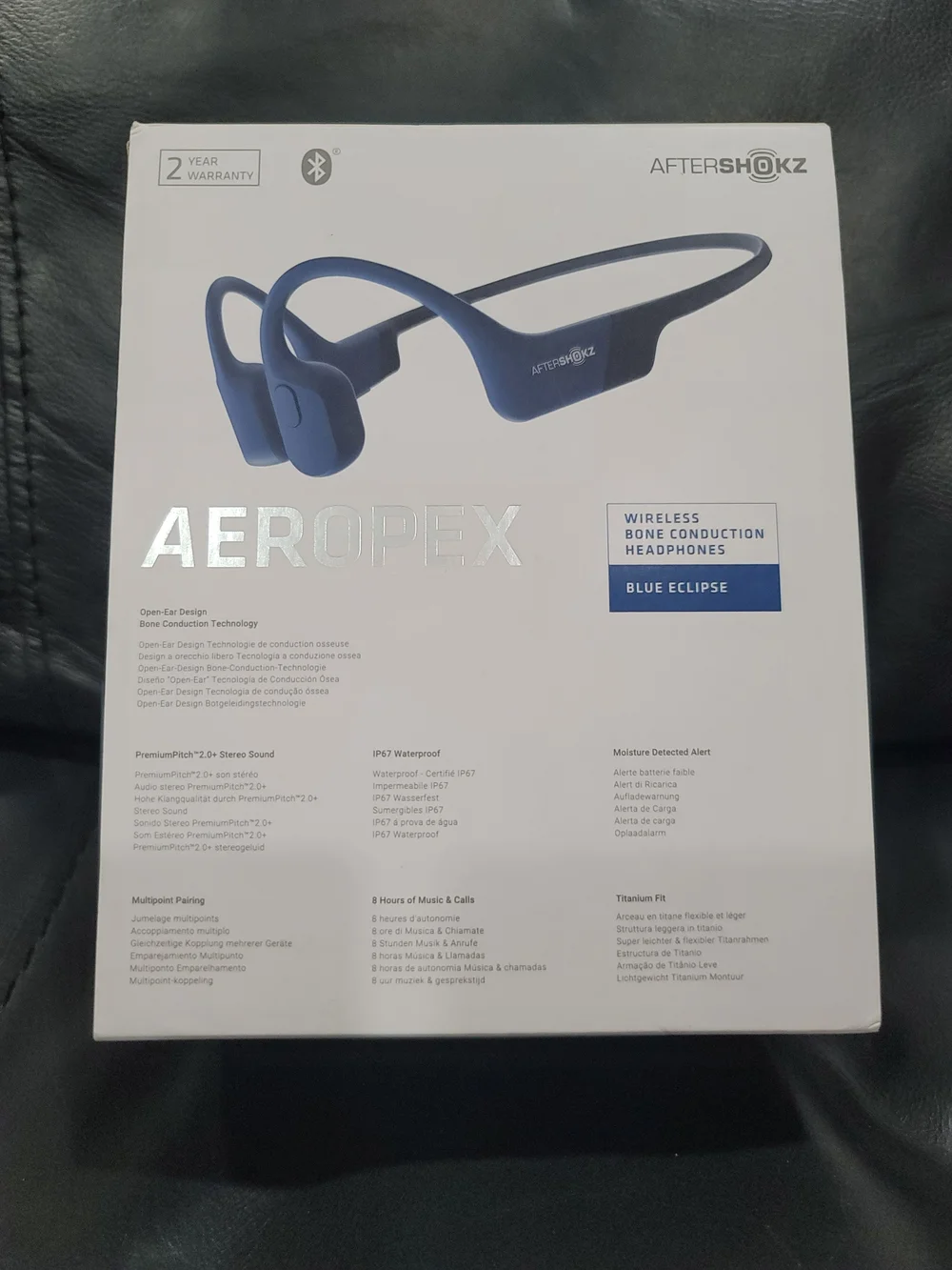 Like NEW Aeropex Wireless Bone Conduction Headphones - Blue